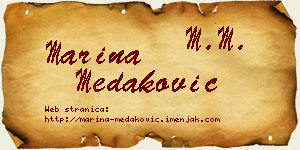 Marina Medaković vizit kartica